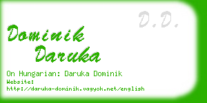 dominik daruka business card